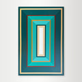 Decorative frame with geometric design on a white background