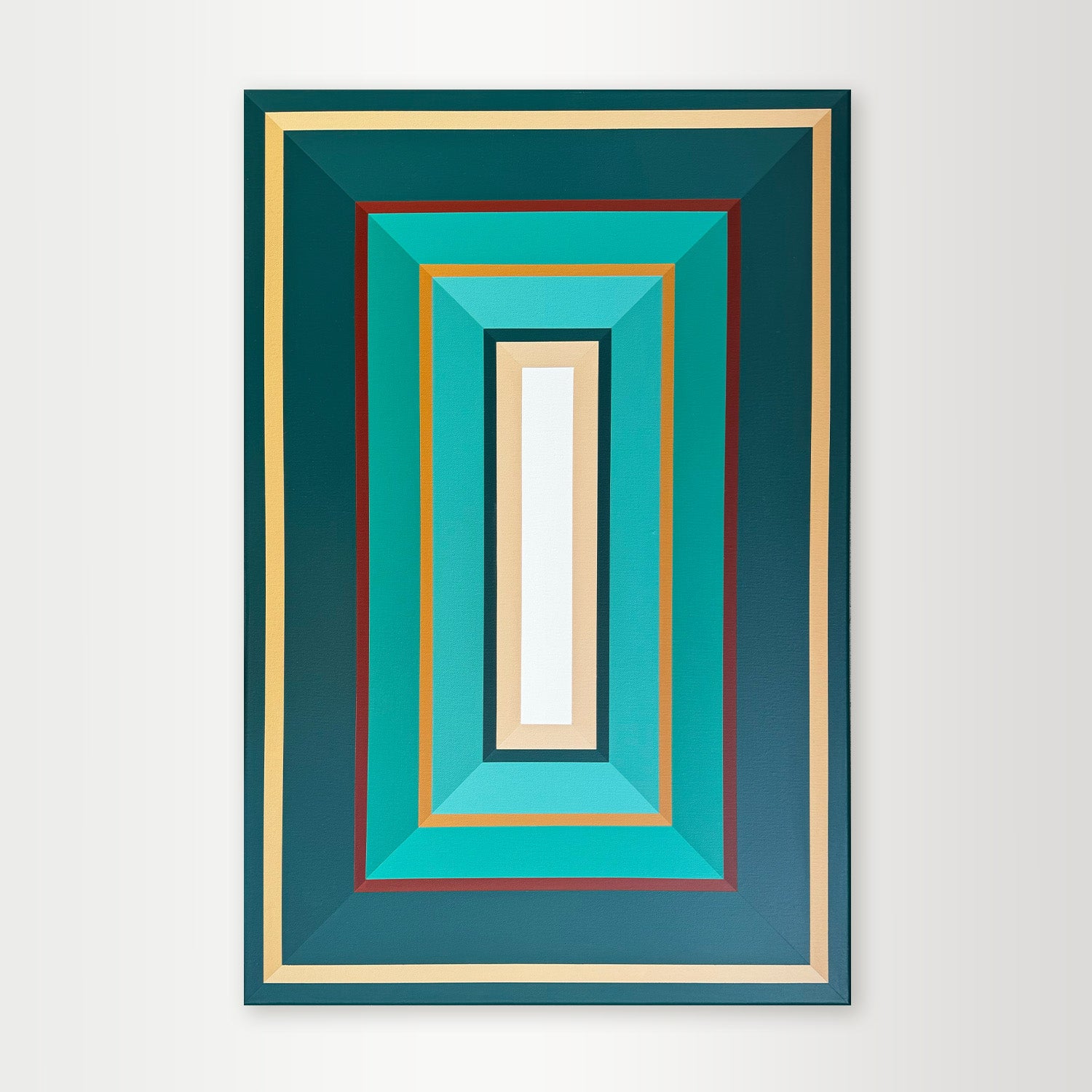 Decorative frame with geometric design on a white background