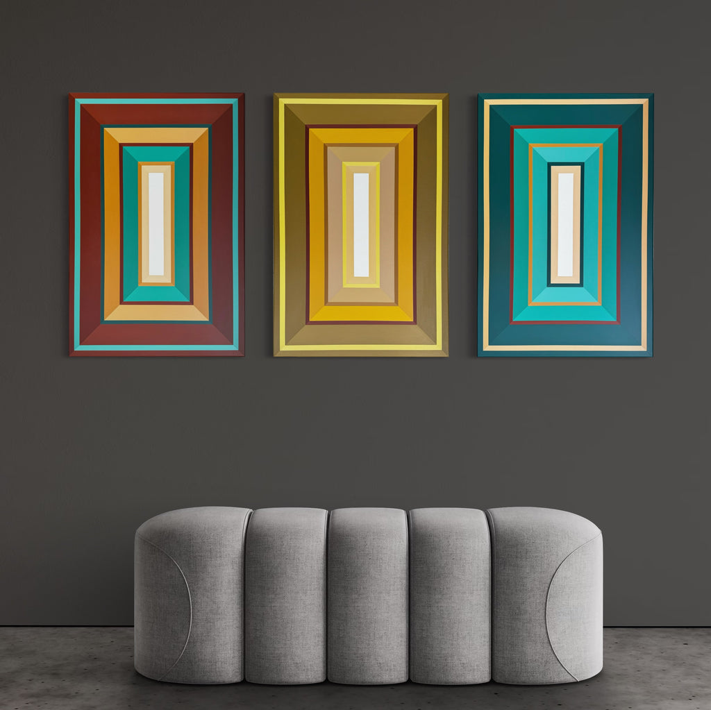 Triptych: Aqua, Gold, and Terra