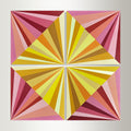 Pink Lemonade Gems | 4-Panel Geometric Abstract Art in Pink & Yellow
