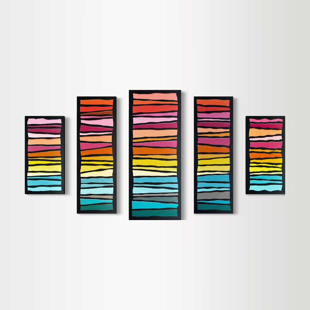 Pop Stripes: Ocean Sunset