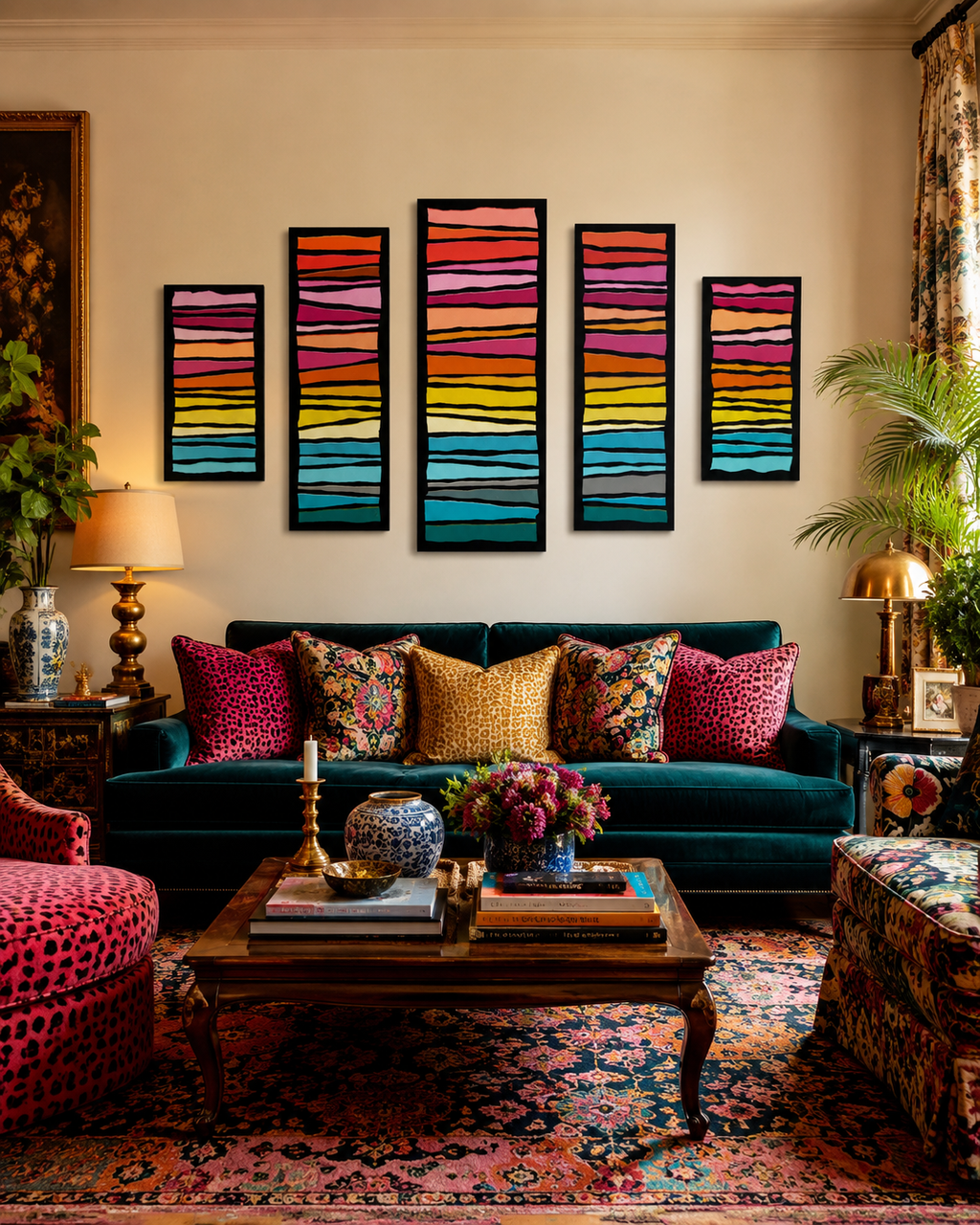 Pop Stripes: Ocean Sunset