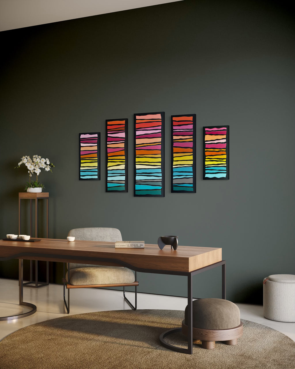 Pop Stripes: Ocean Sunset