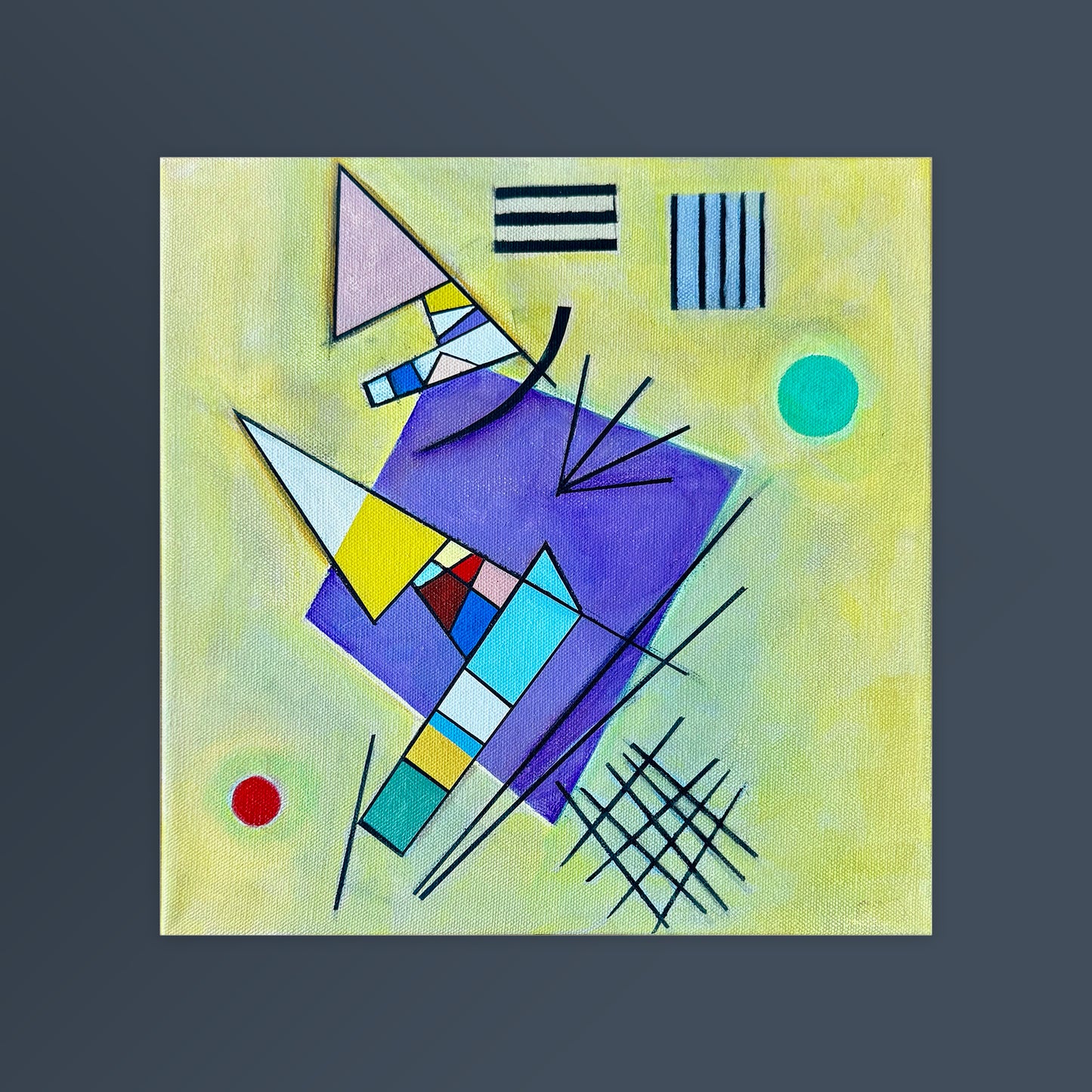 The Kandinsky Variations I (Fragment from Black and Violet) 12"x12"