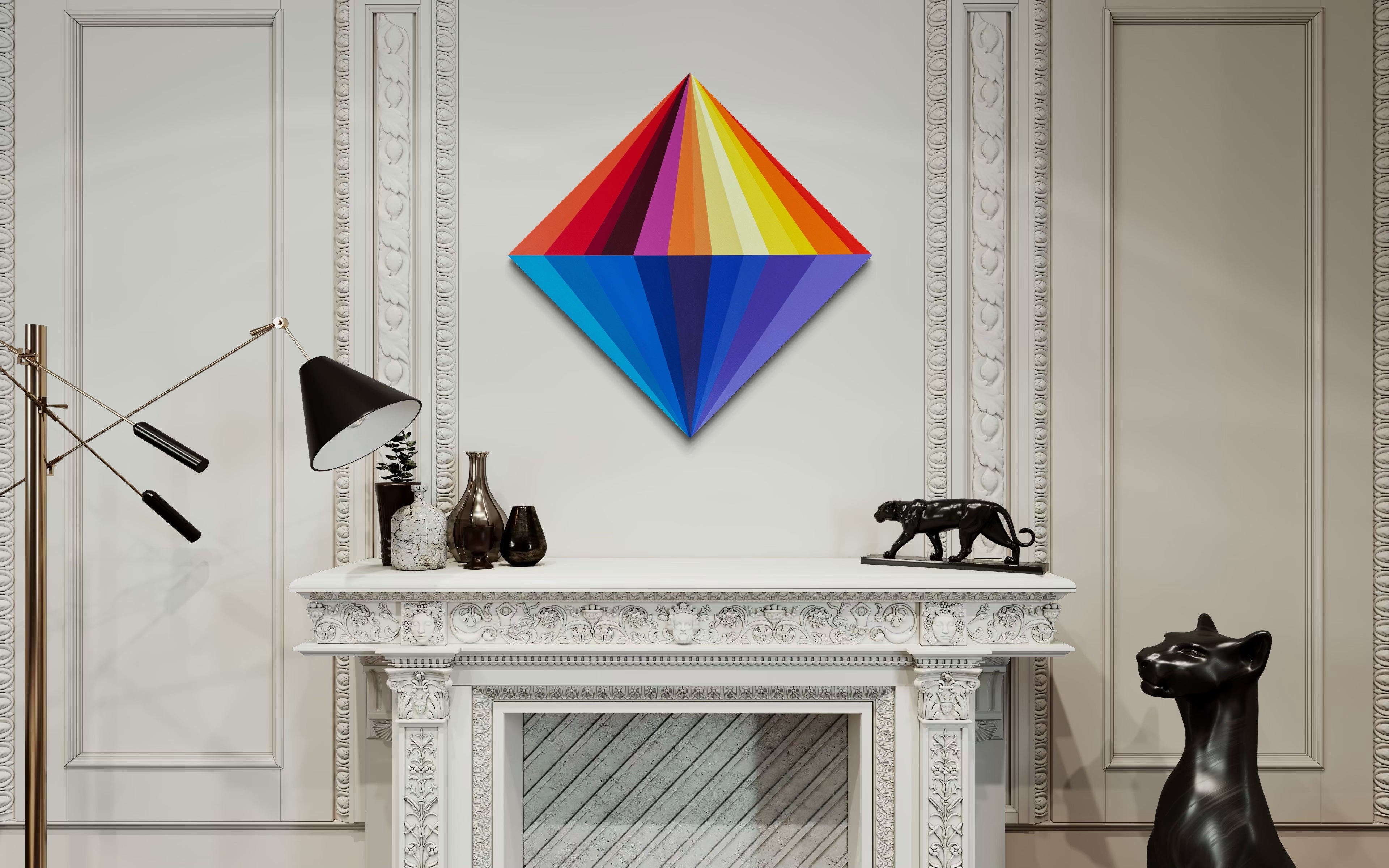 Fire Gem II Modern Geometric Wall Art